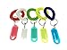 5 Sets Spring Coil Wristand With ID Label Keyring(Assorted Colors)