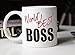 MAUAG World's Best Boss Funny Coffee Mug for Boss Day White 11 Oz, Work and Office Holiday or Birthday Present for Worlds Best Male or Female Bosses, Manager