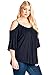 Modern Kiwi Solid Off-The-Shoulder High Low Plus Size Tunic Top Black 1X