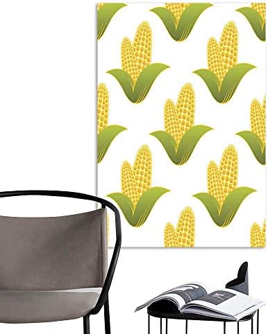 UHOO Linen Art Prints PicturesSeamless Pattern of Fresh Corns.jpg Wall Art for Bedroom Living Room 20"x28"