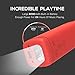 Puridea I2 Red Portable Bluetooth Speaker with 24-Hour Playtime, 66-Foot Bluetooth Range & Built-in Mic, 3 in 1 Multi Outdoor Wireless Speaker with 8000mAh external battery, Bike LED Flashlight