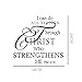 Tmrow Wall Decal I Can Do All Things Wall Decal Quotes Vinyl Wall Sticker Mural Art Wall Decor Bedroom Living Room