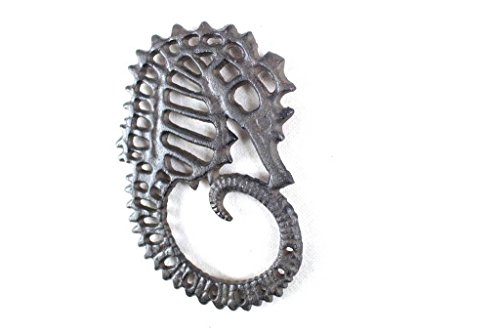 Cast Iron Seahorse Trivet 6" - Seahorse Home Decor - Beach Coastal Decor - Thumbnail 2