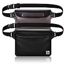Waterproof Pouch with Waist Strap (2 Pack) | Best Way to Keep Your Phone and Valuables Safe and Dry | Perfect for Boating Swimming Snorkeling Kayaking Beach Pool Water Parks