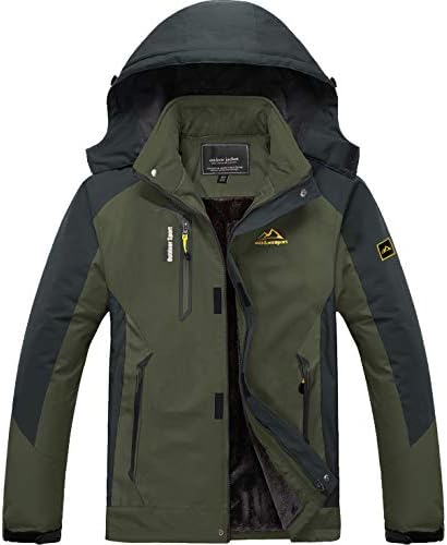 Tacvasen アウトドア 登山服 メンズ マウンテンパーカー 多機能 登山ジャケット 裏ボア フリース 登山 ウインドブレーカー フード付 取り外し可能