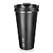 SOCOO Travel Coffee Mug for Men Woman/Coffee Travel Cup with Lid Portable Stainless Steel Insulated Double Walled Reusable BPA Free for Coffee, Tea, Chocolate 16OZ (Black)