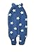 Mamush Newborn Baby Wrap Swaddle Blanket, Bear Ear Hooded Stroller Wrap, Fleece Sleeping Bag, Velcro Sleep Sack for 0-6 Month Infants, Blue w/Stars by
