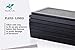 GrayStone Black Sofa Arm Tray Table with Rubber Surface for Non-Slip Or Spill | Flexi Foldable Wooden Bamboo Organizer Over Couch Armrest | Holds Coffee, Drink, Snack and Remote Control