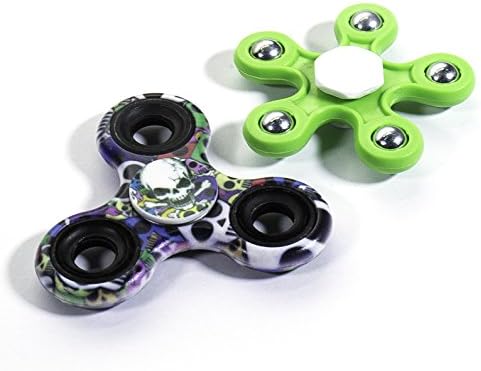 Hand Spinner Fidget Toys CONSWELL High Speed Rotate Bearing Stress Reducer for Children and Adults Skull Camouflage (Pack of 2)