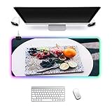 Large Computer Keyboard Mat RGB Led Glowing Mouse