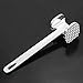 Meat Tenderizer Mallet, Heavy Duty Food Hammer Mallet Tool Two Sides Chicken Pounder for Beef Pork,Aluminum alloy by OUZIFISH