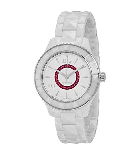 Dior VIII White Dial Ceramic Automatic 38mm Ladies Watch