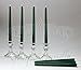 Light In The Dark Holiday Green Taper Candles - Set of 14 Dripless Candles - 10 inch Tall, 3/4 inch Thick - 7.5 Hour Clean Burning