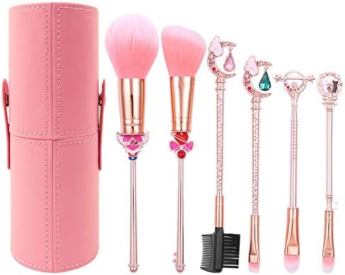 21最新版 メイクブラシ セーラームーン アイブラシセット 化粧筆 化粧ブラシセット 人気 美少女戦士セーラームーン 携帯 セット メイク道具ブラシ 収納ケース付き 6本セット 三代目