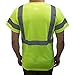 New York Hi-Viz Workwear BFS8512 High-Visibility Class 3 T Shirt with Moisture Wicking Mesh Birdseye, Black Bottom (Extra Large, Green)