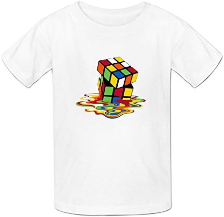 Rubix Cube Print Boy's T-shrit M White