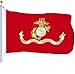 G128 USMC Marine Corps Flag | 3x5 Ft | LiteWeave Series Printed 100D Polyester | Military Flag, Vibrant Colors, Brass Grommets