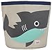 3 Sprouts Laundry and Toy Basket Canvas Storage Bin for Baby and Kids, Shark Grey