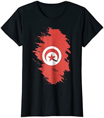 Womens Flag of Tunisia T-shirt Tee Tees T Shirt Tshirt Medium Black