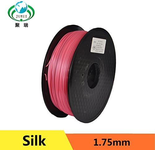 JURUI 3D Printing Filament Silk PLA 1kg 1.75 Silk Pink 3D Printer Filament, Dimensional Accuracy +/- 0.05 mm, 1 kg Spool(2.2 lbs), 1.75mm