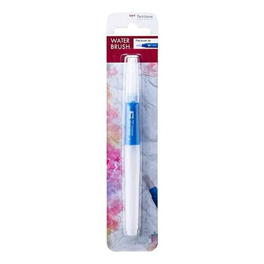 Tombow WB-FL-1P Brush with Water Reservoir (Empty), Flat Brush Tip