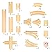 Bigjigs Rail Low Level Track Expansion - 25 Piece Set - Other Major Wooden Rail Brands are Compatible