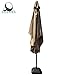 COBANA 6.6 x 9.8ft Rectangular Patio Umbrella, Outdoor Table Market Umbrella with Push Button Tilt/Crank, Beige