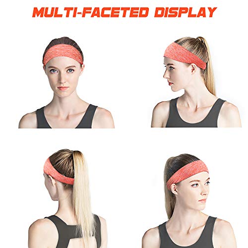image for isnowood Sport Workout Athletic Yoga Moisture Wicking Headband Sweatba