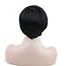 Dreambeauty 100% Human Hair Virgin Remy Human Short Hair Wigs for African American Women Cheap Human Hair Wig 1B Natural Black Color