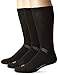 PowerSox Men's 3-Pack Cushion Crew Socks with Coolmax, Black, Shoe Size: 9-12.5