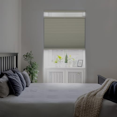 DEZ FURNISHINGS Cordless1.5 Blackout Top Down Bottom Up Cellular Shade, Energy…