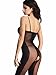 Amoretu Womens Lingerie Sheer Bodystocking Crotchless Pantyhose Black Tights