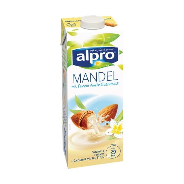 8x Alpro - Mandel Drink mit Vanillegeschmack - 1000ml