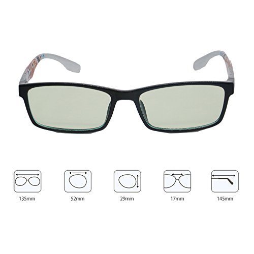 Simvey Computer Glasses Anti Blue Ray Anti Glare and Anti UV Monitor and Screen Glasses Amber