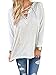 OURS Women's Autumn Fall Stylish Long Sleeve Loose Hoodie Pullover V Neck