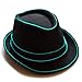 NEON NIGHTLIFE Light Up Fedora, Large, Aqua
