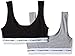 Calvin Klein Big Girls' 2 Pack Crop Bra with Logo Elastic, Grey, Medium/8/10
