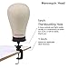 Cork Wig Head Canvas Block Head with Stand Cork Manikin Head for Wigs Display Style Mannequin Head with Mount Hole (Canvas Head+Head Stand+T Pins+Wig Cap+Clips+C Needle+ Thread), 22 Inch
