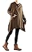 Mordenmiss Women's Pile Collar Sweatshirt Twill Asymmetry Baggy Midi Dress Pullover L Army Green
