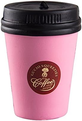 Voerou Kawaii Jumbo Squishy coffee cup Squishy Slow Rising Sweet Scented Vent Charms Kid Toy Hand Pillow Hand Wrist Toy Gift, Stress Relief Toy Toy hop props,Doll Gift Fun Large (Coffee Cup [Pink])