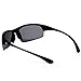 Polarized Sports Sunglasses for Men & Women. Wrap around design provides sun & wind protection. (Matte Black, Smoke) by OZO Fitness