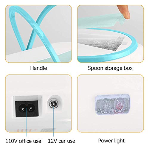 Portable Food Warmer - 3 Compartments Electric Lunch Box - Stainless Steel Spoon Fork -110 12v Heated Lunch Box With Car Adapter - Insulated Leakproof Hot Lunch Containers For Adults Kid Truck Driver