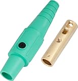 Marinco CLS20FB-E CLS Cam Type, Series 16 Inline, Single Pin Connector, 400 Amp, 600 Volt, #2 - 2/0 AWG, Female - Green (E)