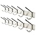 WEBI 2 Packs, Heavy Duty Stainless Steel 304 Hook Rail Coat Rack, Satin Finish, Great Home Storage & Organization for Bedroom, Bathroom, Foyers, Hallways