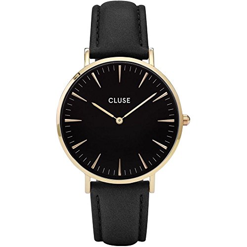 CLUSE La Bohème Round 38mm Gold Analog Display Quartz Women's Watch, Leather Band