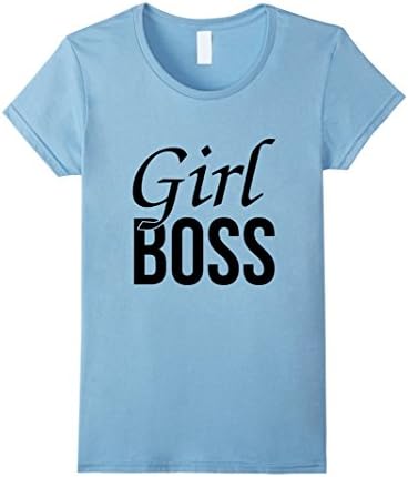 Women's Funny Gift Women, Girl Boss T-shirts Large Baby Blue