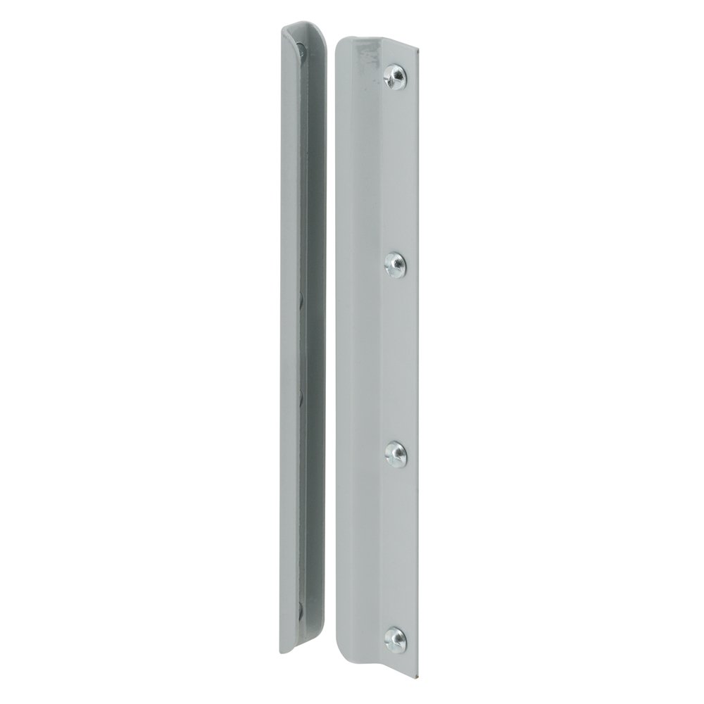 Photo 1 of Prime-Line U 9513 12 In. Gray Painted Steel Constructed Latch Shield, For Swing-In Doors (Single Pack)