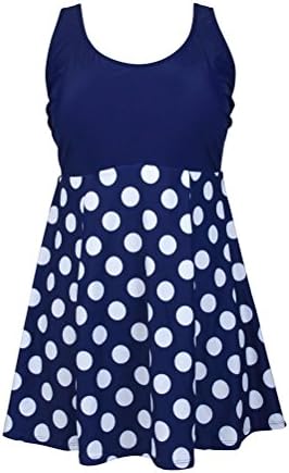 Women's One Piece Swimdress Plus Size Swimwear Vintage Tankini Swimsuit