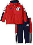 adidas Baby Boys' Zip Up Jacket Tricot and Pant Set, Light Scarlet, 6 Months