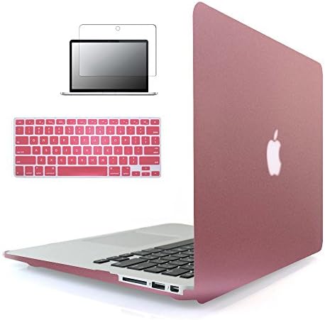 MacBook Pro 13 Case 2016 &amp; 2017 Release A1706/A1708,TOBSKBY Plastic Hard Case Cover with Keyboard Cover &amp; Screen Protector Newest Macbook Pro 13 Inch with/without Touch Bar and Touch ID,Rose Gold